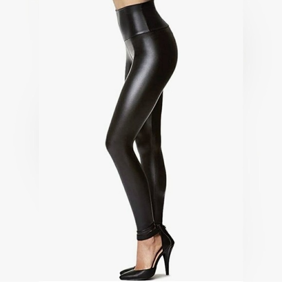 Tagoo Stretchy Faux Leather Leggings High Waistband / large - Picture 3 of 11